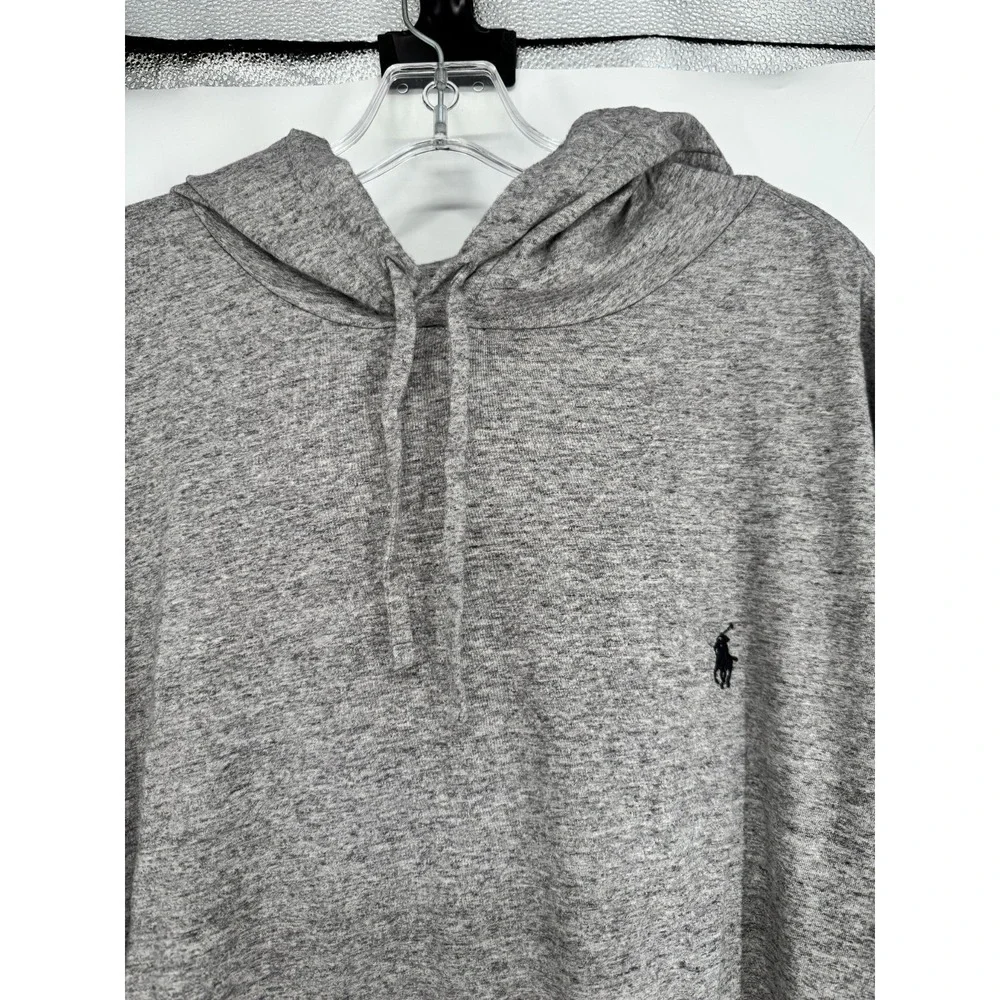 Polo Ralph Lauren Lightweight Hoodie Hooded T Shirt 3XL Big 3XB Pony Logo Grey